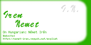 iren nemet business card